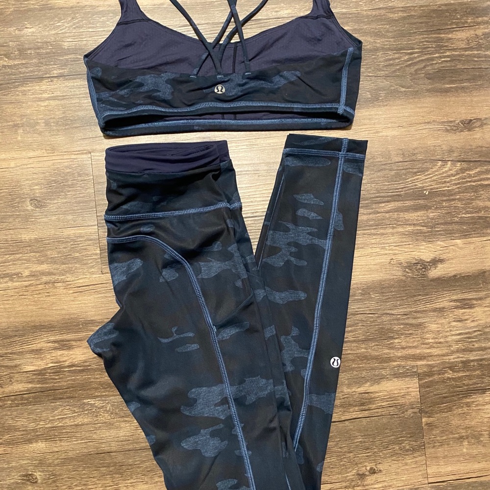 🔥RARE🔥Lululemon blue camo set EUC - Picture 2 of 4